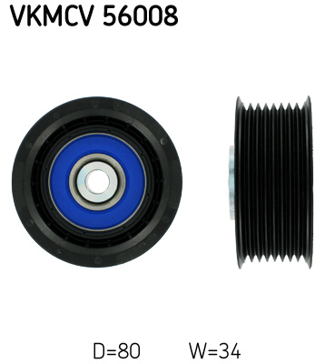 Galoppino/Guidacinghia, Cinghia Poly-V - VKMCV 56008 SKF